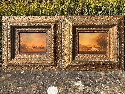 £1295 • Buy Pair Of Fine Art Hunting Scene Oil Paintings By Artist Brain Cook
