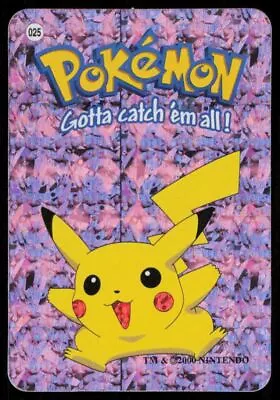 Pikachu #025 2000 Pokémon Vending Prism Holo Sticker Card • $2.95