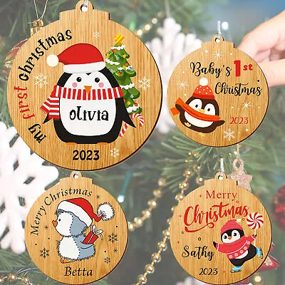 Personalised Babys 1st Christmas Bauble Xmas Tree Decoration For Baby Boys Girls • £3.99