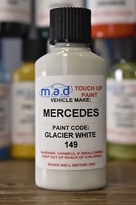 Mercedes Benz Glacier White 149 Touch Up Kit 30ML Bottle Brush Repair Paint Chip • $15.23