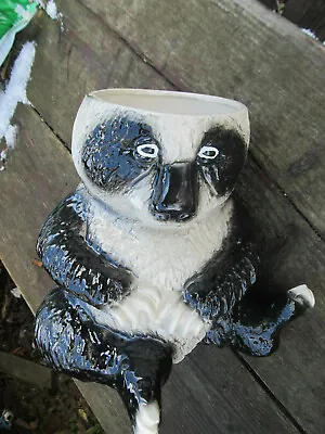 Vintage 9  Cumberland Ware Ceramic Panda Bear Cookie Jar Bottom Half For Parts  • $54.99