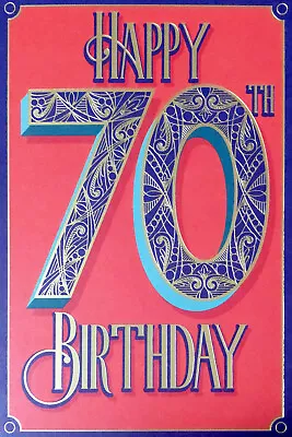 Happy 70th Birthday Wonderful Milestone 5”x7” Hallmark Greeting Card 70 Love • $2.85