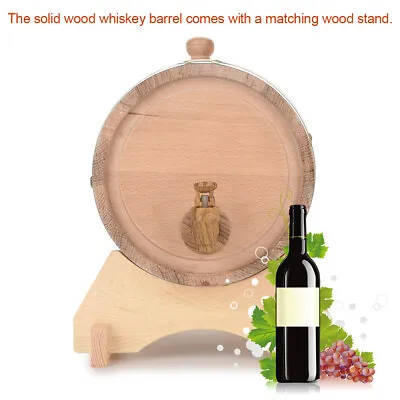 HDA 5L Vintage Wood Oak Timber Wine Barrel For Beer Whiskey Rum • $97.54