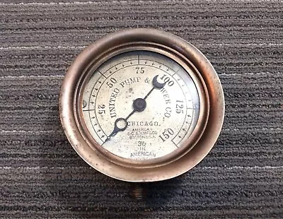 Vintage Brass Face Bourdon Steam Gauge ~ Vintage Pressure Gauge Pat Mar 24 1903 • $40