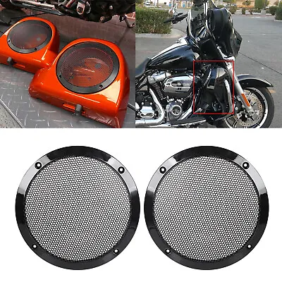 6.5  Speaker Grill For Harley Touring Saddlebag Lower Leg Vented Fairing Speaker • $37.03