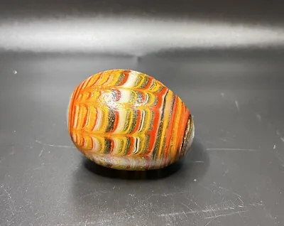 Vintage Italian Murano Glass Easter EGG PAPERWEIGHT Twisted  Cane Swirls • $25