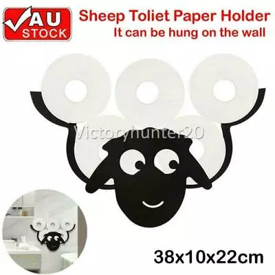 $26.99 • Buy Toilet Paper Roll Holder Stand Metal Sheep Tissue Storage Bathroom Organizer