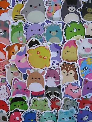 55 Kawaii Anime  Animals Colourful Oval Small Waterproof Vinyl Decal Stickers • £4.79