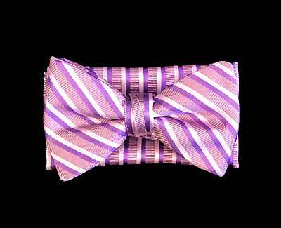 Men's Light Purple Bow Tie And Pocket Square Hanky Pre-Tied Wedding Groom Prom • $9.99