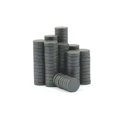 50 Pcs Small 12mm X 3mm Stronger Ferrite Disc Magnets C8 DIY Fridge Magnets • £3.47
