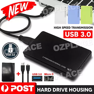 USB 3.0 Hard Drive 2.5  SATA HDD SSD External Slim Enclosure Case • $8.85