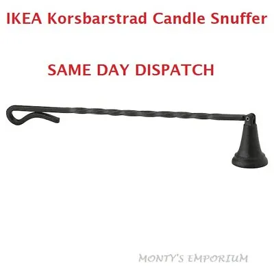 Ikea CANDLE SNUFFER Korsbarstrad Steel Black • £6.95