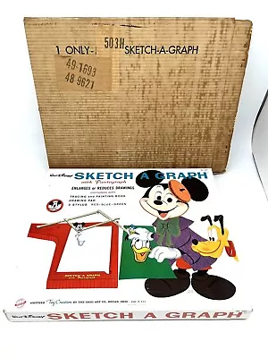 Vtg Walt Disney Sketch-A-Graph W/ Pantograph RARE 1950's Ohio Art #502 • $45