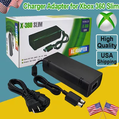 For Xbox 360 Slim 360S Power Supply Brick AC Adapter Charger W/Power Cord USA • $16.89