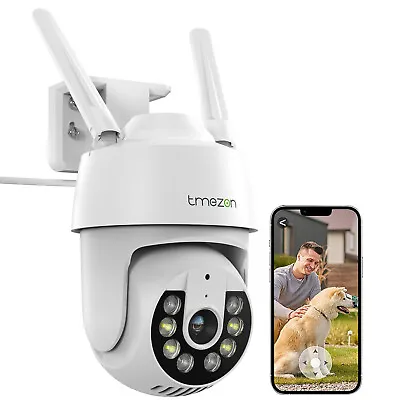 TMEZON Wireless Camera WIFI CCTV HD PTZ/Bullet Outdoor Home Smart Security • £24.99