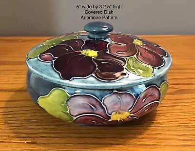 Moorcroft Anemone 5” Lidded Dish • $160.29