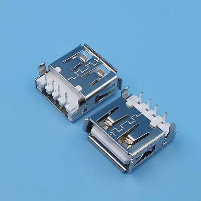 $1.90 • Buy 10Pcs USB Type A Female 90 Degrees 4Pin DIP Socket PCB Mount Jack Connector