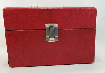 Vtg Red Am Pak Deluxe 8 Track Cartridge Carrying Storage Case With 10 8 Tracks • $38.95