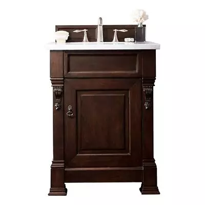 James Martin Vanities Brookfield 26  Single Vanity Burnished Mahogany W/ 3 CM • $1665