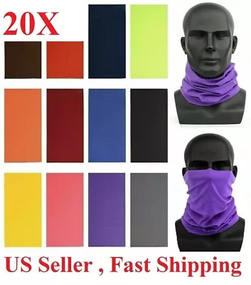 20pc Wholesale Bike Face Mask Sun Gaiter Balaclava Neckerchief Bandana Headband  • $19.99