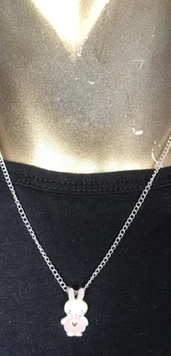 £2.50 • Buy Necklace Silver Tone Cute Bunny Pendant 