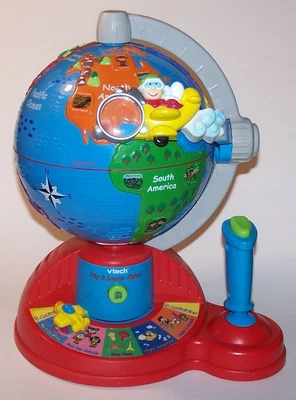 $19.95 • Buy V Tech Fly Learn Globe Children Educational Interactive Tested Works EUC VTech