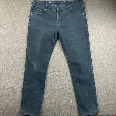 AG Adriano Goldschmied The Matchbox Slim Jeans Mens 40x33 Blue Corduroy Pants • $30.59