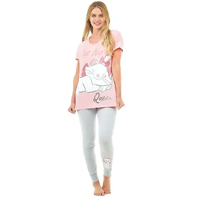 £19.99 • Buy Marie Aristocats Pyjamas Adults Womens S M L XL XXL PJs Short Sleeve Top Pink 
