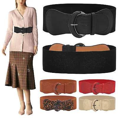 £4.99 • Buy Fashion Women Ladies Wide Design Elastic Buckle Waistband Belts Coat Dress Belt