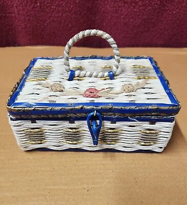 $14.99 • Buy Vintage Wicker Sewing Basket 