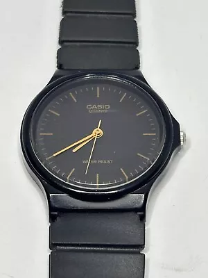 Working Ladies Black Acrylic Casio MQ-24 Quartz Watch GO • $18