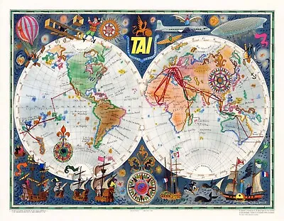 12944.Decoration Poster.Wall Art.Home Vintage Interior Design.World Map Travel • $35
