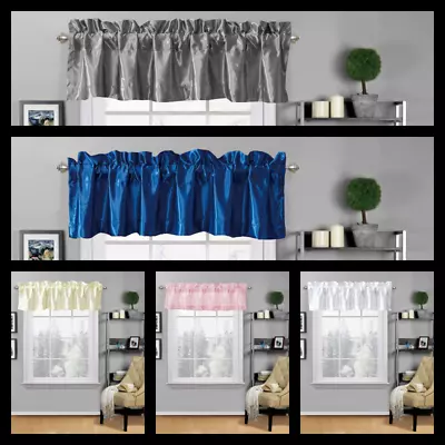 $7.23 • Buy 1pc Valance Rod Pocket S18 Window Curtain Kitchen Caffe Restaurant Decor 
