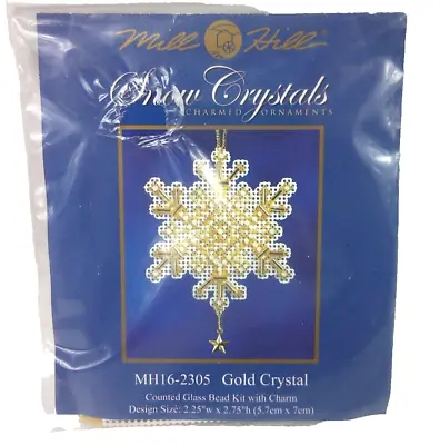 Mill Hill Snow Crystals Counted Glass Bead Kit MH16-2305 Gold Crystal Snowflake • $11.56