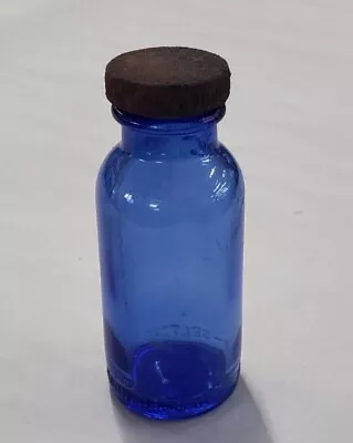 Vintage Emerson Drug Bromo Seltzer Blue Bottle 4   (Empty) W Cap • $7.95