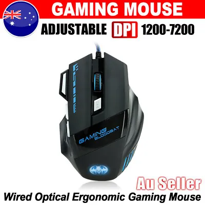 $14.25 • Buy Gaming Mouse Backlit Ergonomic Optical 7 Buttons Mice Part For Laptop Computer