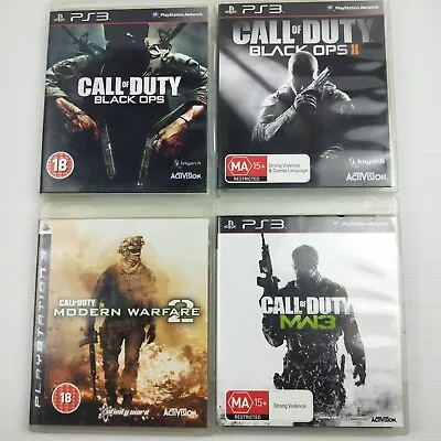 Call Of Duty PS3 Bundle 4 Games. Black Ops 1&2 Modern Warfare 2&3. Reg2+4 • $37.95