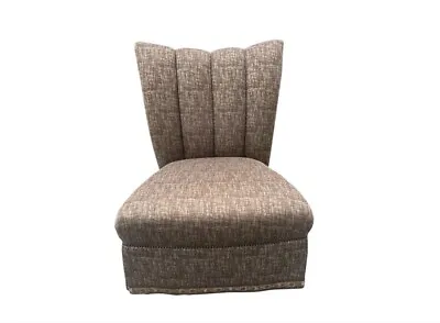 Marge Carson Swivel Slipper Side Accent Chair • $580