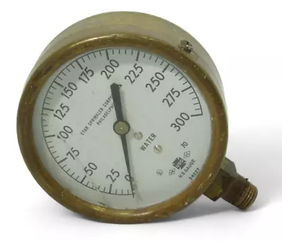 Star Sprinkler Corp. Philadelphia 300PSI Water Gauge Vintage Steampunk Décor • $39.98