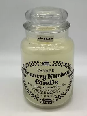 Yankee Country Kitchen Candle Baby Powder 22 Oz Tested • £22.19