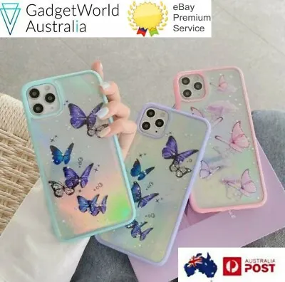 $10.99 • Buy IPhone 12 Pro Max MINI 11 XS XR 8 7 SE2020 Butterfly Glitter 3D Shockproof Case 