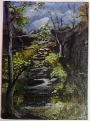 ACEO Original Painting  Landscape  Art Card  Hand Painting  AK • $0.99