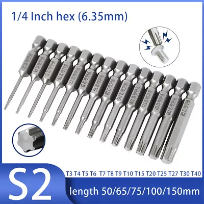 Torx Star Hex Security Bit Set Tamper Proof Screwdriver Bits Long Reach No Hole • $4.99