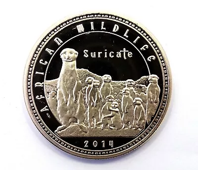 UNC Proof 2014 ZAMBIA 1000 KWACHA Africa Wildlife SURICATE Gold Plate Coin Medal • $39.99