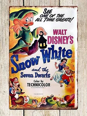 Snow White And Seven Dwarfs Metal Tin Sign  Reproductions • $15.86