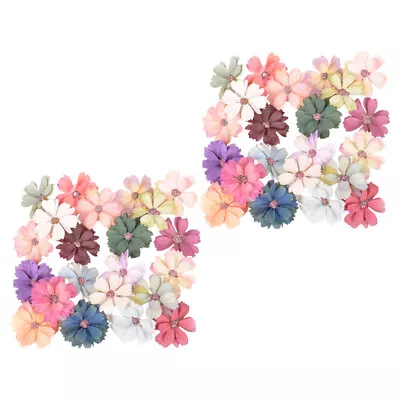  50 Pcs Artificial Flower Head Faux Floral Bulk Crafts Bouquet • £8.78