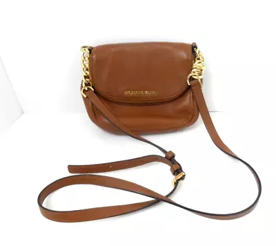 Michael Kors Brown Bedford Leather Flap Crossbody Shoulder Bag Purse 7 X 10 X 2  • $39.99