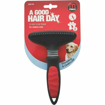 £11.79 • Buy Mikki Undercoat Rake For Medium Coats - Removes Loose Hairs, Dogs, Flexible Head
