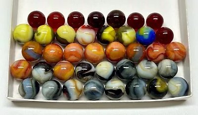 40 Vintage UV Reactive Swirl Glass Marbles Lot Estate Collection • $9.95