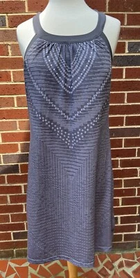 $19.50 • Buy Prana Cantine Dress Charcoal Synergy Gray Halter Active Shelf Bra Size XL
